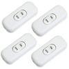 Inline Cord Switch, PLUSPOE 4-Pack On Off Button Control Lamp Appliance Switch for Bedroom Table Lamp Desk LED Lights,White