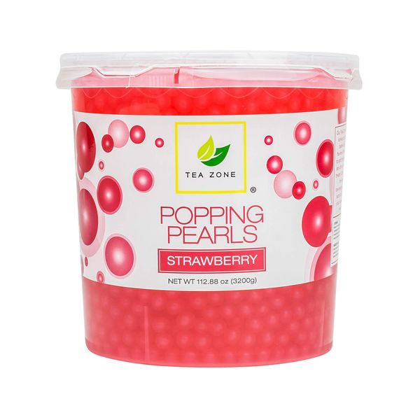 TEA ZONE Apex Popping Pearls Jar, Strawberry, 112.9 Ounce