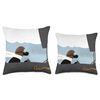 Black Labrador Dog Stunt Pilot Biplane Flying Ace Throw Pillow
