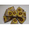 10" Natural Sunflower Wired Bow