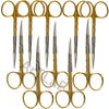 Surgery Iris Scissors 4.5" Curved + Straight Sharp -10PK Tungsten Carbide Insert