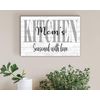 Personalized Kitchen Sign – “Seasoned With Love” Rustic Wall Art | Custom Solid