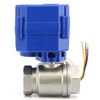 U.S. Solid 3/4" Motorized Ball Valve DN20 Stainless Steel Electrical Ball Valve, 9-24V AC/DC, 3 Wire Setup