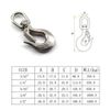 304 Stainless Steel Swivel Eye Lifting Hook, Safety Snap Hook, Cargo Hook Rigging Accessory Loading 150KG