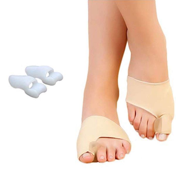 Pedimend 2PCS OF Bunion Relief Protector Sleeves - Silicone Gel Toe Separator | Big Toe Alignment | Toe Straightener | UNISEX | Foot Care (Small: 7 * 8.5 * 4.5cm)