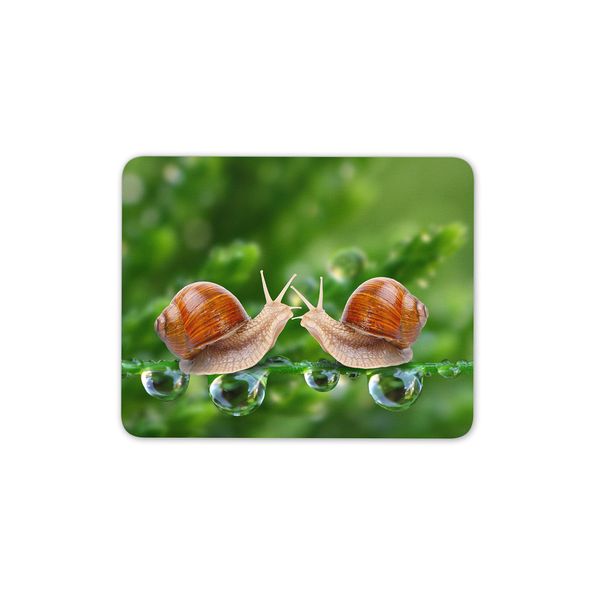 Cute Snail Pair Mouse Mat Pad - Love Valentine Nature PC Computer #8256