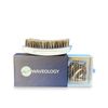 360 Waves Brush- White Rectangular Curved - (100% Soft/Medium Boar Bristles) - Waveology Grooming Co.