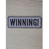WINNING! MORALE TAB REFLECTIVE ACU GRAY TACTICAL MILITARY EMBROIDERED HOOK PATCH