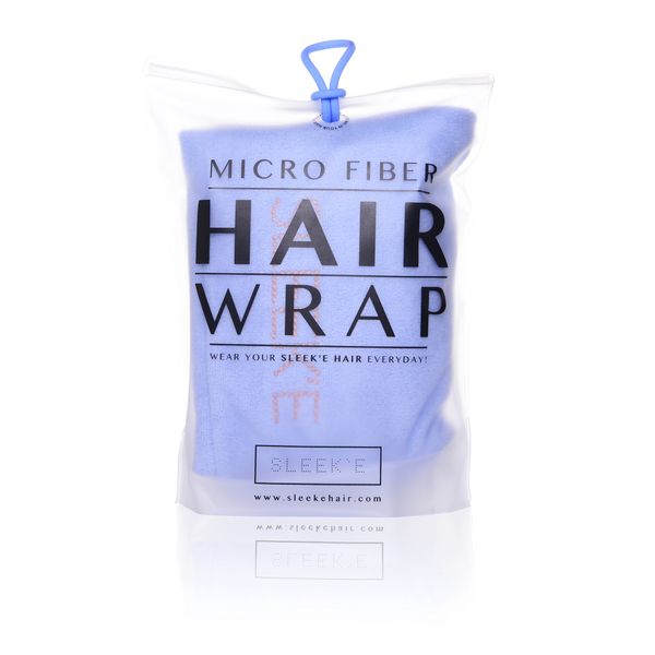 Sleek'e Microfiber Hair Wrap | Ultra Absorbent and Soft Anti-Frizz Turban Twist Towel | Reduces Drying Time by 50% | Quick Dry Spa Quality Hair Wrap for Drying Thick, Curly, and Long Hair (Baby Blue)