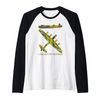 Lancaster Bomber WW2 British Aircraft Plane Diagram Raglan Baseball Tee
