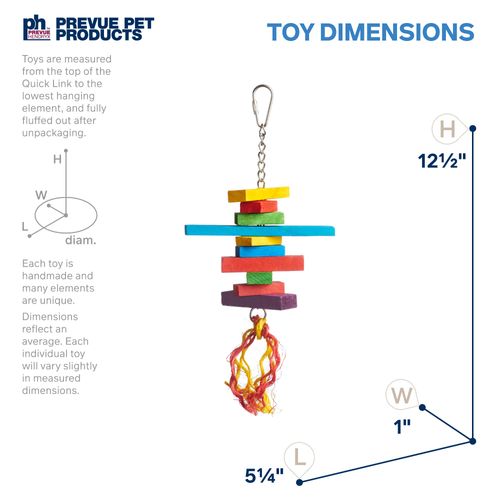 Prevue Pet Products Physical & Mental Bodacious Bites Sassy Bird Toy 60951