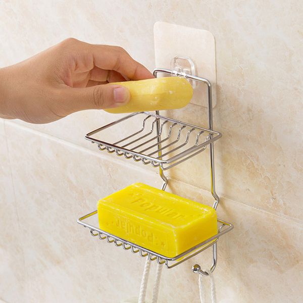 Mutagong Stainless Steel 2 Tier Soap Dish Hanger Holder