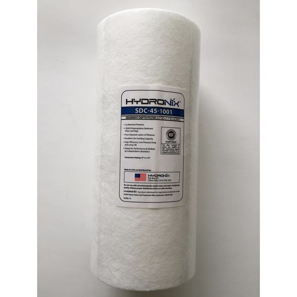 HYDRONIX 1 MICRON BIG BLUE 10"x4.5" SEDIMENT FILTER NSF CERTIFIED