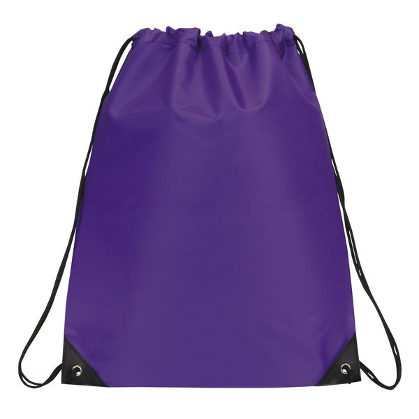 Drawstring Backpack Bookpack Bag, Purple by BAGS FOR LESS