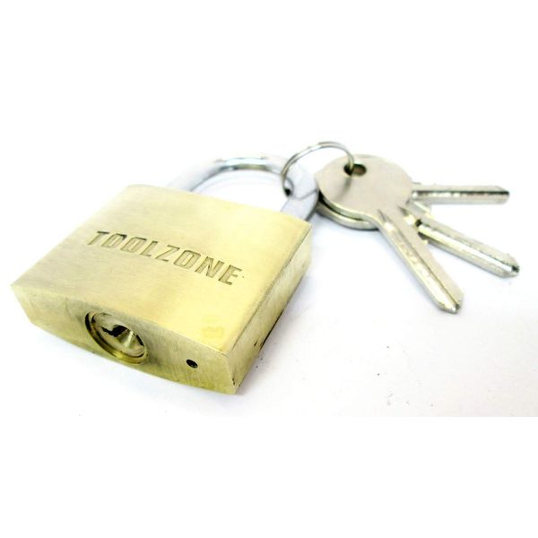40mm Heavy Duty Brass Padlock with 3 Keys LK016