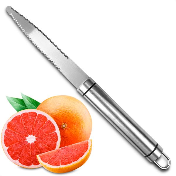 Grapefruit Knife Curved Serrated Blade Knife - Fruit Slicer Cutter small Serrated Knife Kitchen Curved Grapefruit Knife Orange Slicer Cutter - Fruit Cutter Home Kitchen Gadget Stainless Steel Knife