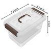 WYT Clear Storage Latch Box, 6 Pack Storage Organizer Bins with Latching Handle and Lids, 3.5 Quart
