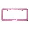 Officially Licensed Alpha Sigma Tau License Plate Frame - Matte Pink