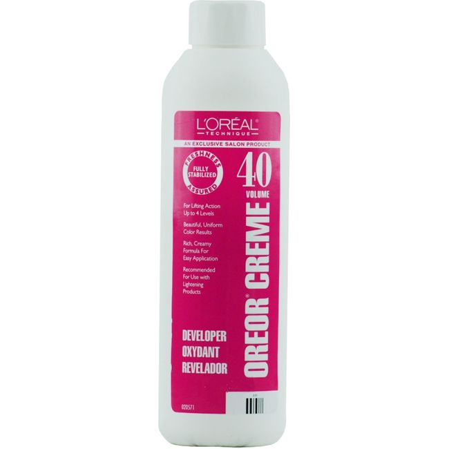 L'Oreal Oreor Creme 40 Volume Developer, 16 oz