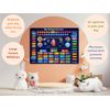 Weekly planner for kids - Montessori - Large format - Busy board