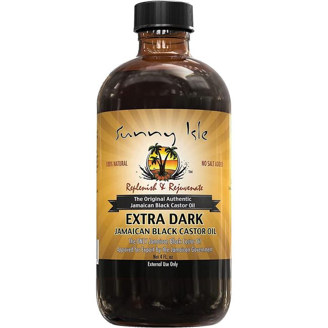 Sunny Isle Jamaican Black Castor Oil Extra Dark, 4 Fl Oz