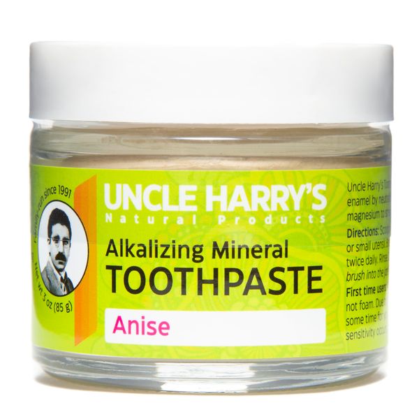 Uncle Harry's Anise Remineralizing Toothpaste | Natural Whitening Toothpaste Freshens Breath & Promotes Enamel | Vegan Fluoride Free Toothpaste (2 Pack)