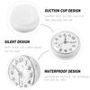 DOITOOL Suction Clock Waterproof Clock Bathroom Wall Clock Shower Mini Bath Clock Hanging Clock for Washroom Kitchen White