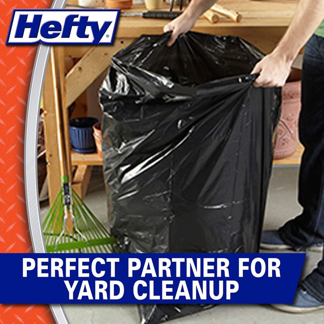 Hefty Ultra Strong Lawn and Leaf Large Trash Bags, 39 Gallon, 16