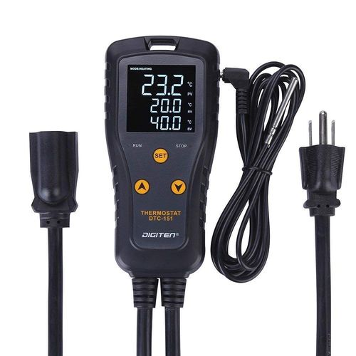 DIGITEN Digital Temperature Controller Simple Stage Thermostat Outlet Heating and Cooling Mode Chest Freezer Refrigerator Homemade Brew Fermenter Greenhouse 110V15A 1650W