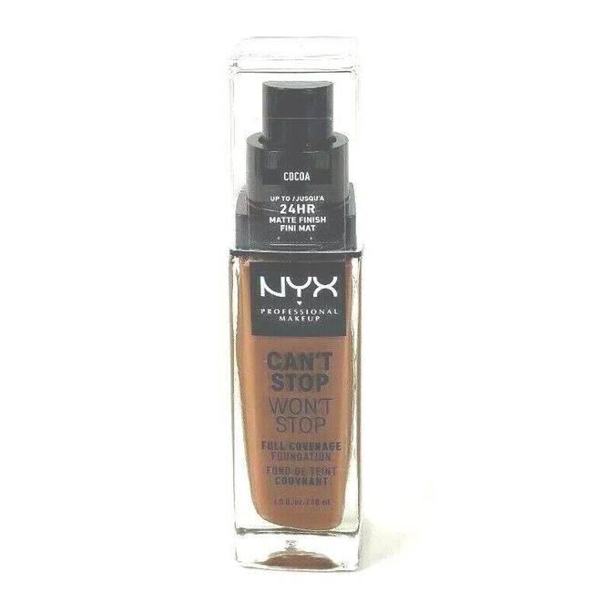 NYX Can't Stop Won't Stop 24 Hour Full Coverage Foundation - CSWSF21 Cocoa