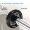 sourcing map 2pcs 1.8" Nylon Garage Door Rollers for 2" Garage Track, 4.25" Stem Standard Rollers, Black