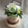 Preserved Flower Garden Pot Green