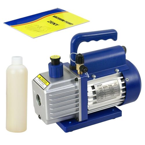 F2C 3.5CFM Single-Stage Rotary Vane Vacuum Pump for HVAC/Auto AC Refrigerant Recharging w/R134a R410a AC AC Manifold Gauge Set Combo