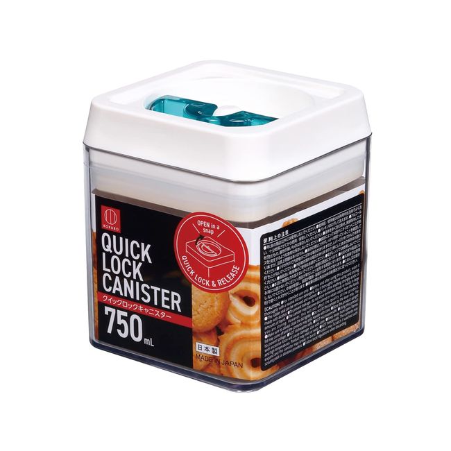 Kokubo KK-536 Quick Lock Canister, 25.4 fl oz (750 ml) (Green)