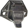 RoadPro RP-2344F 7-Pole Trailer Electrical Socket with Spring Loaded Cover