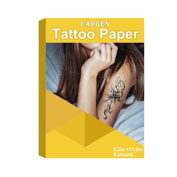 CARGEN Printable Temporary Tattoo Paper Suitable For Inkjet Printers Laser Printers DIY Tattoos- 8.2"X11.6"A4-5 Sheets