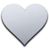 Heart Mirrors Pack of 10, 2cm x 2cm