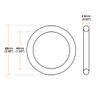 uxcell Air Compressor Compression Piston Ring Replacement Part 67.4mm OD 48mm ID 1mm Thickness, Yellow