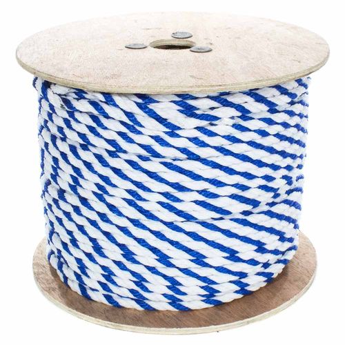 West Coast Paracord Twisted Polypropylene Pool Rope - 3 Strand Polypro Cord - Lightweight Utility Rope for Safety Lines, Pool Lanes - Blue and White (1/2 Inch x 50 Feet)