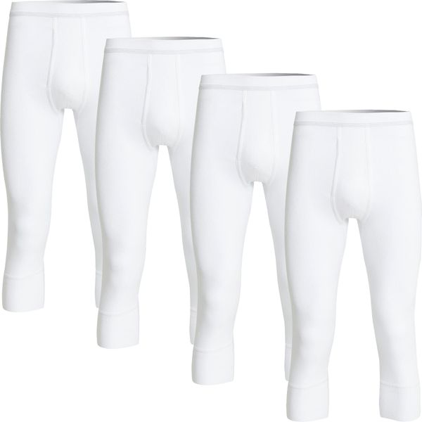 con-ta Herren-Unterhose, 3/4-lang 4er-Pack Feinripp weiß Größe 6