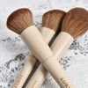 18 Piece Labeled Makeup Brush Set Includes Face and Eye Brushes Travel Case