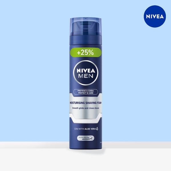 [Capacity +25%] Nivea Men Protect &amp; Care Shaving Foam Shaving Cream 250ml