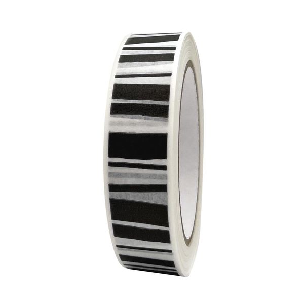 INKKIN Striped Gift Wrap Sticky Tape (25mm) (Black/White)