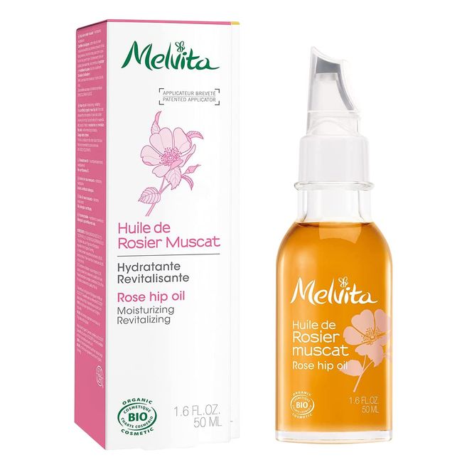 Melvita Bio Oil, Rosehip Oil, 1.7 fl oz (50 ml), Organic Beauty Oil, Organic Cosmetics, Aging Care (Care For Your Age), Texture, Moisturizing, Firm Skin