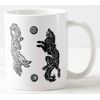 Two Playful Wolves, 11 oz Large Handle Coffee Mug