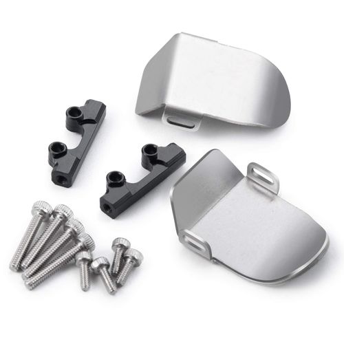 MORLORDY RC Stainless Steel Front Rear Axle Protector Skid Plate Set for 1/24 RC Crawler Car SCX24 Upgrades Accessories