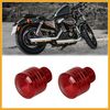 Partuto 2pcs 10mm Motorcycle Mirror Hole Plugs Normal Screw Red Universal Replacement