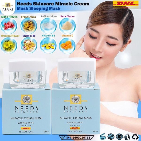 2x Needs Skincare Miracle Cream Mask Sleeping Mask For All Skin Type DHL Expres