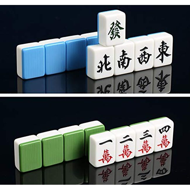 Chinese Mahjong with 144 Numbered Melamine Tiles , 2 Dice Travel