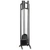 Panacea Products 15891 Open Hearth 4-Pc. Fireplace Tool Set, Black - Quantity 1